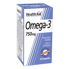 HEALTH AID OMEGA 3 750MG. FOR THE SUPPORT OF CARDIOVASCULAR, IMMUNE& REPRODUCTIVE SYSTEM  30TABLETS