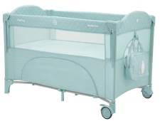 Kikka Boo Baby Cot 2 Levels Milky Way Mint