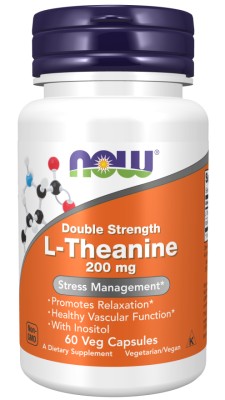Now Foods - Double Strength L-Theanine 200mg x 60 Veg Capsules