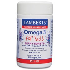 Lamberts Omega 3 For Kids x 100 Chewable Capsules - Berry Bursts