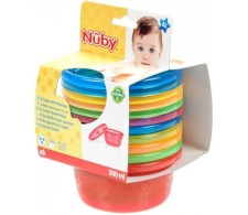 NUBY BABY TODDLER SNACK BOWLS 300ML, MULTI- COLORED 6 PACK 3m+ 