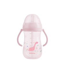 Kikka Boo PP Cup with Silicone Straw 300ml Dino World Pink