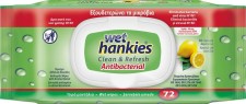 Wet Hankies Clean & Refresh Antibacterial 72 Wipes