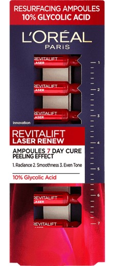 LOREAL REVITALIFT LASER RENEW AMPOULES. 7 DAY CURE PEELING EFFECT AMPOULES 