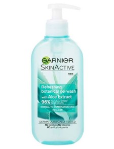 GARNIER BOTANICAL GEL WASH WITH ALOE EXTRACT FOR NORMAL/ COMBINATION SKIN 200ML