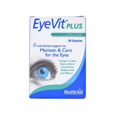 HEALTH AID EYE VIT PLUS, NUTRITIONAL SUPPORT TO MAINTAIN& CARE FOR THE EYES 30CAPSULES