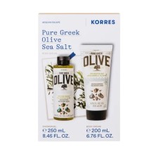 Korres Discover Pure Greek Olive Oil Shower Gel 250ml + Body Cream ... Korres Discover Pure Greek Olive Oil Shower Gel 250ml + Body Cream ...