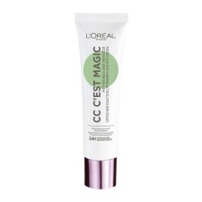LOREAL CC CEST MAGIC ANTI-REDNESS CREAM. ULTRA- LIGHTWEIGHT CC CREAM FOR AN EVEN, FLAWLESS COMPLEXION 30ML