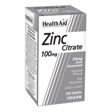 HEALTH AID ZINC CITRATE 100MG 100TABLETS