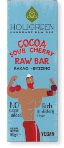 Holigreen Cocoa & Sour Cherry Raw Bar x 60g