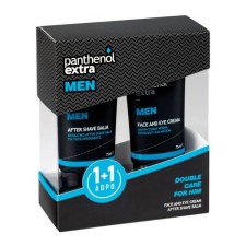 PANTHENOL EXTRA MEN, DOUBLE CARE FOR HIM SET. INCLUDES FACE & EYE CREAM 75ML & GIFT AFTER SHAVE BALM 75ML 