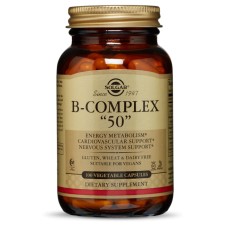 Solgar B-Complex 50 x 100 Capsules - For Energy Metabolism, Cardiovascular & Nervous System Support