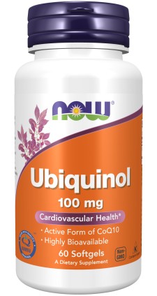 Now Ubiquinol 100mg 60 Softgels