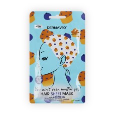 DERMA V10 HAIR SHEET MASK WITH ARGAN OIL AND BLUEBERRY FRAGRANCE