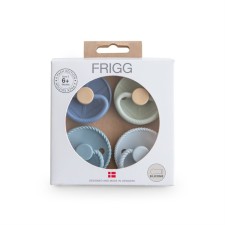 FRIGG Round Silicone Pacifier Skyline Serenity Size 2 6-18months 4s