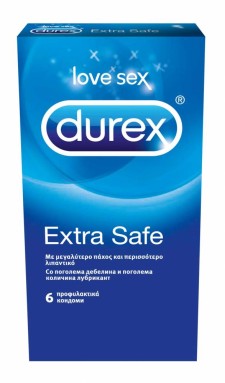 DUREX EXTRA SAFE CONDOMS 6 PIECES