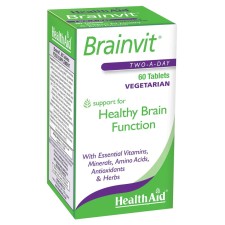 Health Aid Brainvit x 60 Veg Tablets - Support For Healthy Brain Function