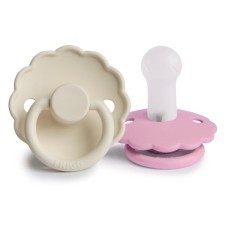 Frigg Daisy Silicone Pacifiers Cream/Lupine 6-18m 2s