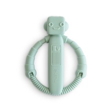 Mushie ​​Robot Rattle Teether​ Cambridge Blue 3m+