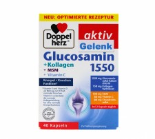 Doppelherz Gelenk - Glucosamin 1550 + Collagen + MSM + Vitamin C x 40 Capsules