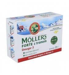 MOLLERS FORTE COD LIVER OIL& FISH OIL NATURAL SOURCE OF OMEGA 3 FATTY ACIDS& VITAMIN D 150 TABLETS