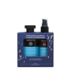 Apivita Moisturizing Shampoo 250ml & Leave In Conditioner 100ml Gift Set