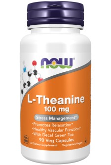 Now Foods L-Theanine 100mg x 90 Veg Capsules
