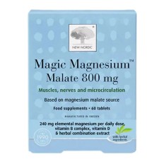 New Nordic Magic Magnesium Malate 800mg 60tabs New Nordic Magic Magnesium Malate 800mg 60tabs