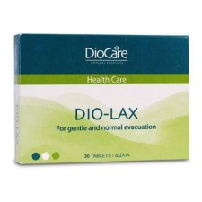 DIOCARE DIO-LAX 30 TABLETS, A SUPPLEMENT FOR RELIEF FROM CONSTIPATION SYMPTOMS