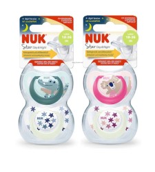 Nuk Silicone Soother Star Day & Night 18-36m x 2 Pieces