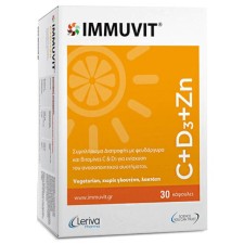 Immuvit Vitamin C+D3+ZN 30 Capsules