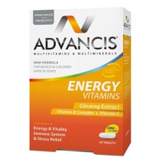 ADVANCIS ENERGY VITAMINS 30 TABLETS