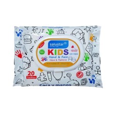 Salustar Kids Hands & Face Wet Wipes 20 Pieces