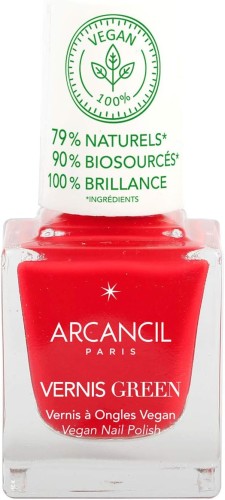 Arcancil Vernis Green Vegan Nail Polish Coral Hibiscus No 230