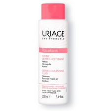 URIAGE ROSELIANE DERMO- CLEANSING FLUID. CLEANSING LOTION FOR FACE & EYES 250ML
