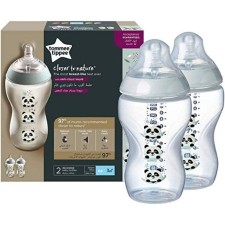 Tommee Tippee Closer to Nature Baby Bottle Panda 3m+ 340ml 2s