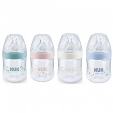 NUK NATURE SENSE PLASTIC BOTTLE 150ML WITH SILICONE TEAT SMALL 0-6m 1PIECE