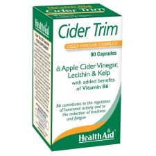 Health Aid Cider Trim x 90 Tablets - Apple Cider Vinegar, Lecithin & Kelp For The Achivements Of Weight Loss