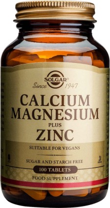 Solgar Calcium, Magnesium Plus Zinc x 100 Tablets - The Ultimate Combination For Stronger Bones