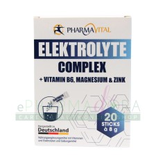 PHARMAVITAL ELEKTROLYTE COMPLEX +VITAMIN B6, MAGNESIUM & ZINC STICKS 20s