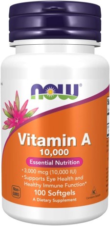 Now Foods - Vitamin A 10.000IU x 100 Softgels
