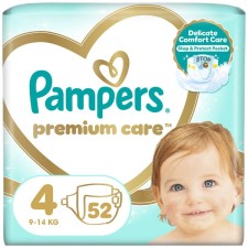 Pampers Premium Care No 4 (9 - 14Kg) 52 Diapers