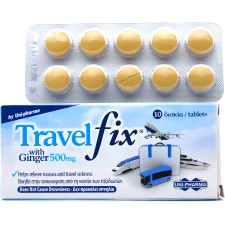 Travel Fix Ginger 500mg 10 Tablets