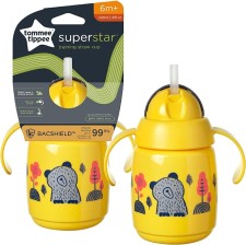 Tommee Tippee Superstar Training Straw Cup 6m+ x 300ml Yellow