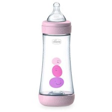 Chicco Plastic Baby Bottle Perfect 5 Pink 300ml 4m+ Fast Flow