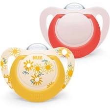 Nuk Star Silicone Soother 6-18m x 2 Pieces