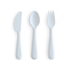 Mushie Cutlery Set Powder Blue 3s