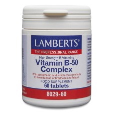 Lamberts Vitamin B-50 Complex x 60 Tablets - A Balanced Formula For B Vitamins