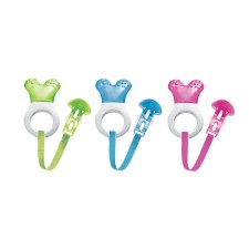 MAM MINI COOLER & CLIP 2m+, SPECIAL COOLED ELEMENT FOR THE FIRST TEETH. VARIOUS COLORS 1PIECE