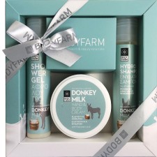 Bodyfarm Donkey Milk Shower Gel + Shampoo + Hand & Body Cream Gift Set